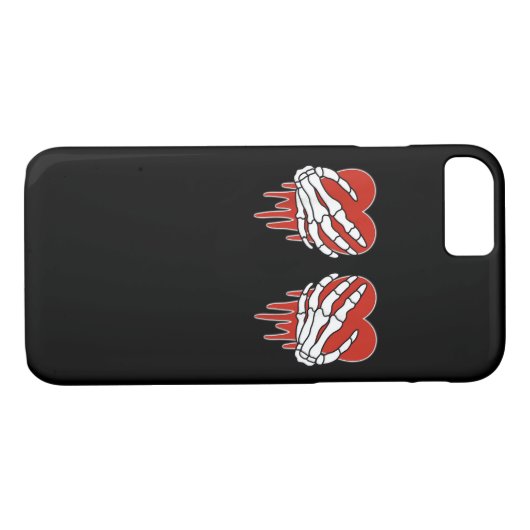 Coques Case-Mate iPhone Squelette anti-Valentin mains coeur Goth (Dos (Horizontal))