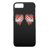Coques Case-Mate iPhone Squelette anti-Valentin mains coeur Goth (Dos)