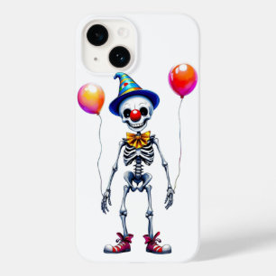 Coque Pour iPhone 14 Squelette avec ballons, Halloween, auteur Natasha