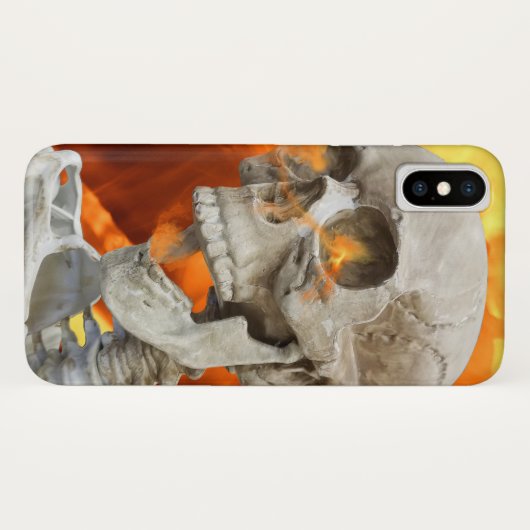 Coques Case-Mate iPhone squelette dans les flammes (Dos (Horizontal))