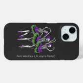Coques Case-Mate iPhone Squelette de ballerine pourpre vert poursuivant le (Verso (horizontal))