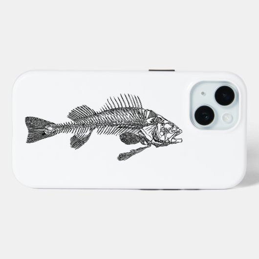 Coques Case-Mate iPhone Squelette de poisson (Verso (horizontal))