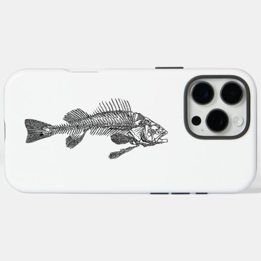 Coques Case-Mate iPhone Squelette de poisson (Verso (horizontal))