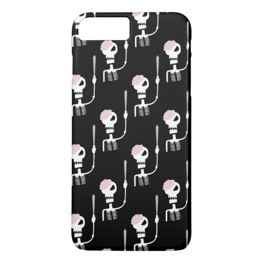 Coques Case-Mate iPhone Squelette d'Halloween avec épée (Dos)