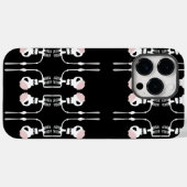 Coques Case-Mate iPhone Squelette d'Halloween avec épée (Verso (horizontal))