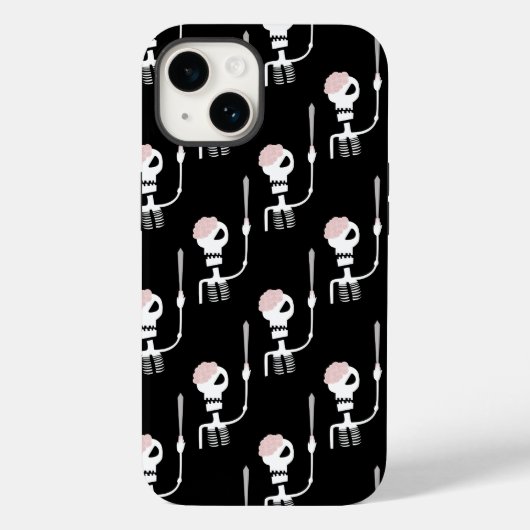 Coques Case-Mate iPhone Squelette d'Halloween avec épée (Verso)