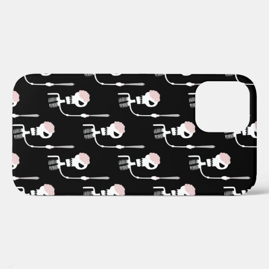 Coques Case-Mate iPhone Squelette d'Halloween avec épée (Verso (horizontal))