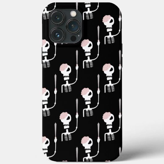 Coques Case-Mate iPhone Squelette d'Halloween avec épée (Verso)