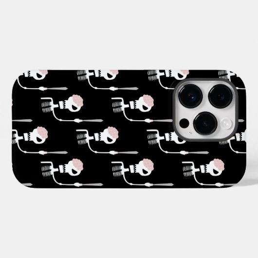 Coques Case-Mate iPhone Squelette d'Halloween avec épée (Verso (horizontal))