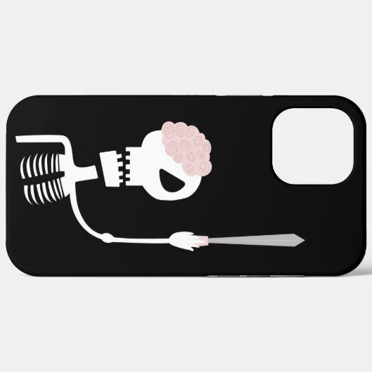 Coques Case-Mate iPhone Squelette d'Halloween avec épée (Verso (horizontal))