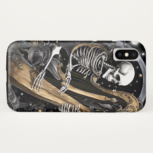 Coques Case-Mate iPhone Squelette et harpe I (Dos (Horizontal))