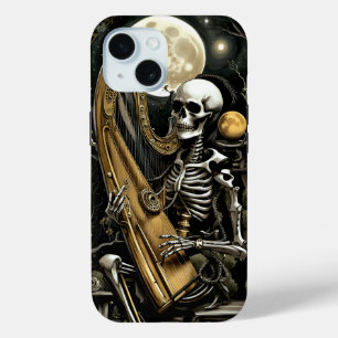 Coque Pour iPhone 15 Squelette et harpe II