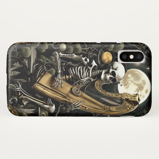 Coques Case-Mate iPhone Squelette et harpe II (Dos (Horizontal))