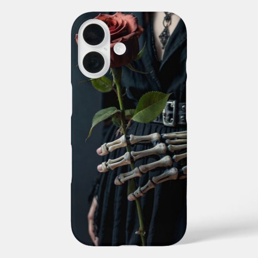 Coques Case-Mate iPhone Squelette gothique Rose Halloween (Verso)