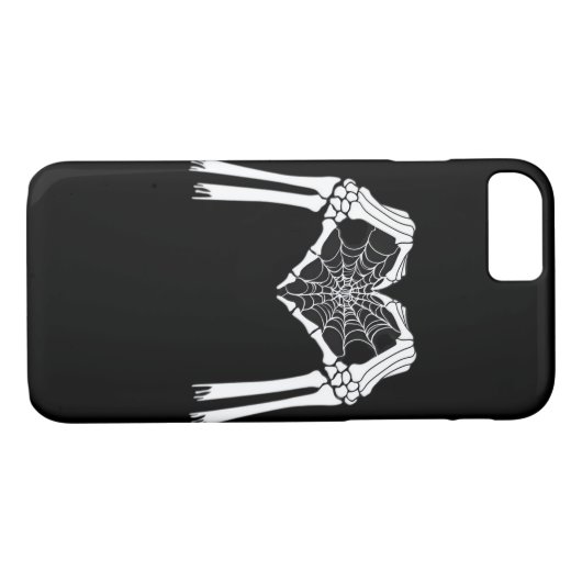 Coques Case-Mate iPhone Squelette Mains Cobweb Coeur (Blanc) Classique (Dos (Horizontal))