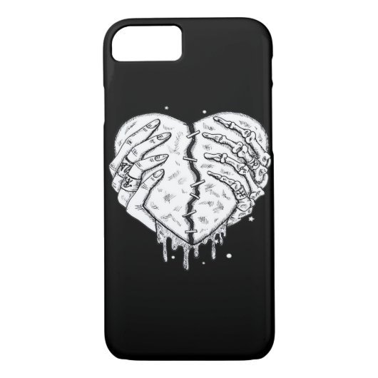 Coques Case-Mate iPhone Squelette Mains Coeur - Coeur gothique Classique (Dos)