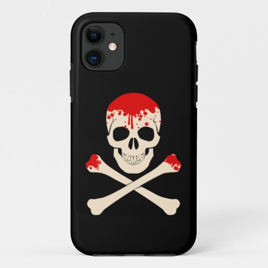 Coques Case-Mate iPhone squelette sanglant du crâne halloween (Dos)
