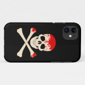 Coques Case-Mate iPhone squelette sanglant du crâne halloween (Dos (Horizontal))