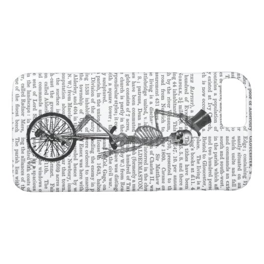 Coques Case-Mate iPhone Squelette sur monocycle (Dos (Horizontal))