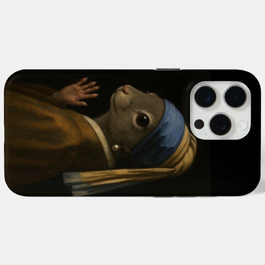 Coques Case-Mate iPhone Squirrel With The Pearl Earring  (Verso (horizontal))