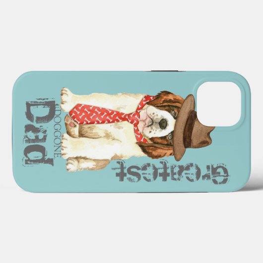 Coques Case-Mate iPhone St. Bernard Papa (Verso (horizontal))