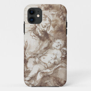 Coque iPhone 11 St Joseph avec l'enfant de sommeil du Christ
