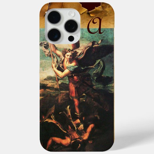 Coques Case-Mate iPhone St MICHAEL ARCHANGEL VANGUISHING SATAN Monogramme (Verso)