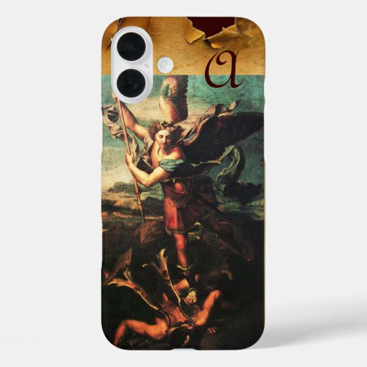 Coques Case-Mate iPhone St MICHAEL ARCHANGEL VANGUISHING SATAN Monogramme (Verso)