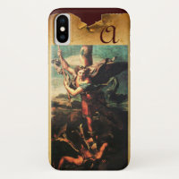 St MICHAEL ARCHANGEL VANGUISHING SATAN Monogramme