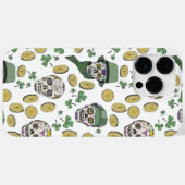 Coques Case-Mate iPhone St Patrick's Day Irlandais Crâne à sucre personnal (Verso (horizontal))