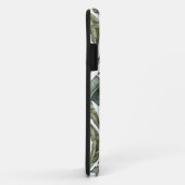 Coques Case-Mate iPhone Stacy de nom personnalisé de la feuille tropicale (Dos/Droite)