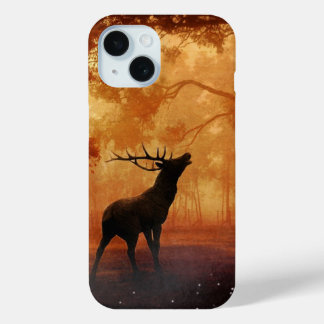 Coque Pour iPhone 15 Stade Silhouette au coucher du soleil