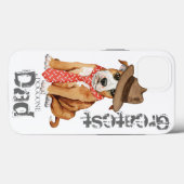 Coques Case-Mate iPhone Staffordshire Bull Terrier Papa (Verso (horizontal))