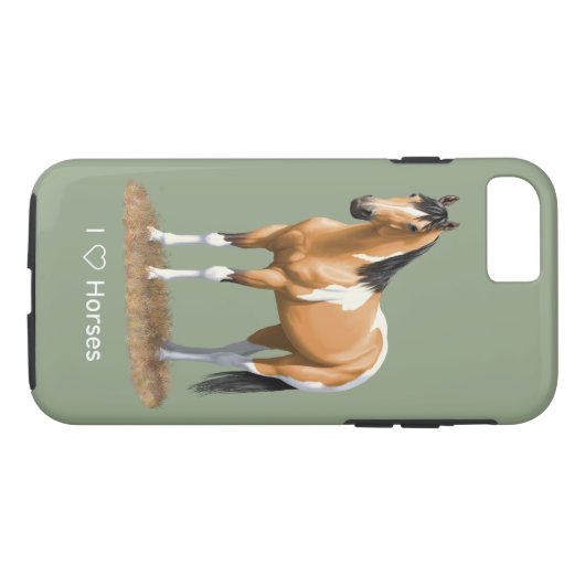 Coques Case-Mate iPhone Staillion Cheval Pinto Dun Paint Buckskin (Dos (Horizontal))