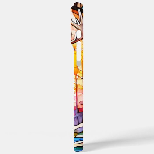Coques Case-Mate iPhone Stained Glass Deer (Verso / Gauche)