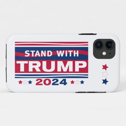 Coques Case-Mate iPhone Stand with Trump~2024~MAGA (Dos (Horizontal))