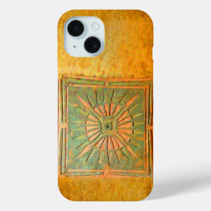 Coque Pour iPhone 15 STAR DU MATIN, Jaune, Brown, Vert