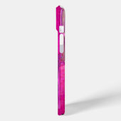 Coques Case-Mate iPhone STAR DU MATIN, Rose, Noir, Fuchsia Monogramme (Verso / Gauche)