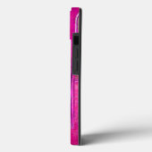 Coques Case-Mate iPhone STAR DU MATIN, Rose, Noir, Fuchsia Monogramme (Verso / Gauche)