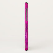 Coques Case-Mate iPhone STAR DU MATIN, Rose, Noir, Fuchsia Monogramme (Dos/Gauche)