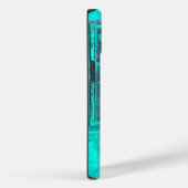 Coques Case-Mate iPhone STAR DU MATIN Turquoise Aqua BlueTeal Monogramme (Verso / Droite)