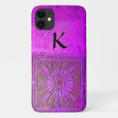 Coques Case-Mate iPhone STAR DU MATIN, Violet, Noir, Monogramme (Dos)