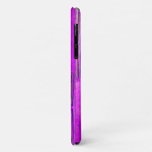 Coques Case-Mate iPhone STAR DU MATIN, Violet, Noir, Monogramme (Dos/Gauche)