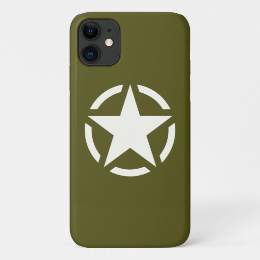 Coques Case-Mate iPhone Star Stencil Classic sur Khaki Green (Dos)