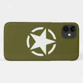 Coques Case-Mate iPhone Star Stencil Classic sur Khaki Green (Dos (Horizontal))