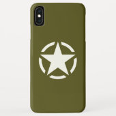 Coques Case-Mate iPhone Star Stencil Classic sur Khaki Green (Dos)