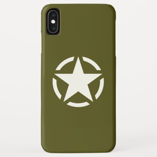 Coques Case-Mate iPhone Star Stencil Classic sur Khaki Green (Dos)
