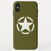 Coques Case-Mate iPhone Star Stencil Classic sur Khaki Green (Dos)