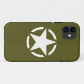 Coques Case-Mate iPhone Star Stencil Classic sur Khaki Green (Dos (Horizontal))