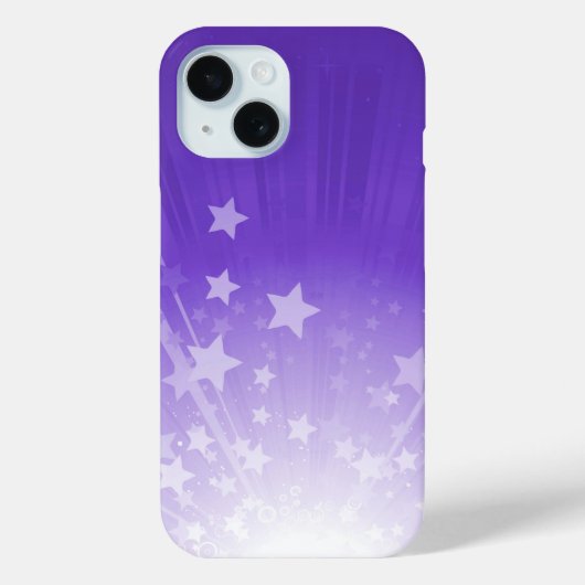 Coques Case-Mate iPhone Starburst violet et blanc (Verso)